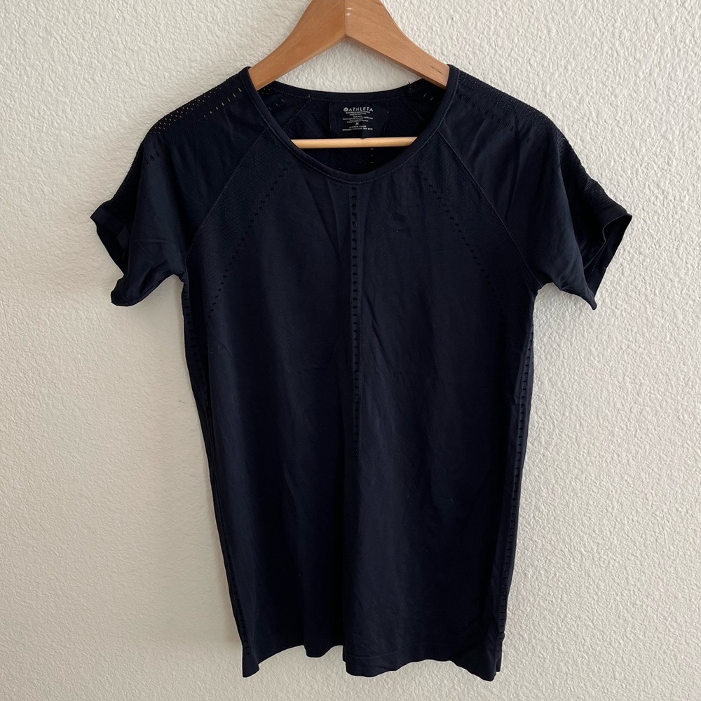 Athleta Black Athletic T shirt Size M